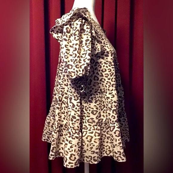 Free The Roses Animal Print Tiered Blouse - Picture 5 of 7